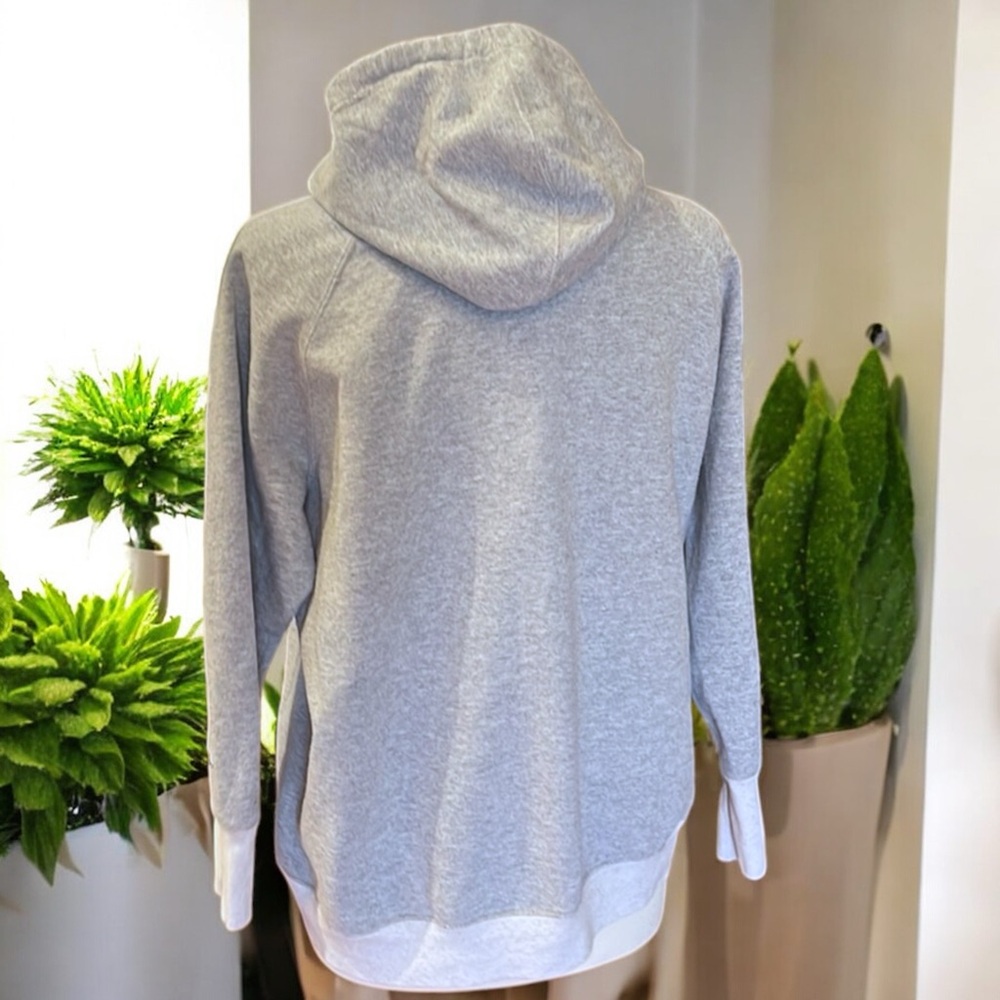 Champion Women's Powerblend Fleece Script Pullover Hoodie In Gray - Picture 9 of 16